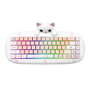 Cute Cat Mechanical Keyboard - Cheer Type - Keyboards & Mouse