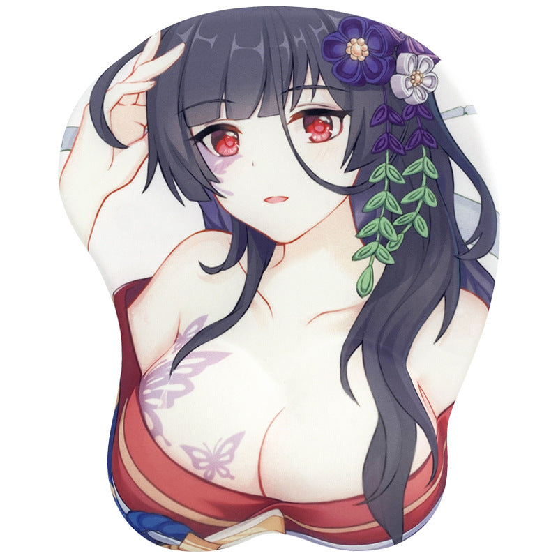 3D Stereoscopic cartoo Wrist Rest Mousepad - Cheer Type - Keyboards & Mouse