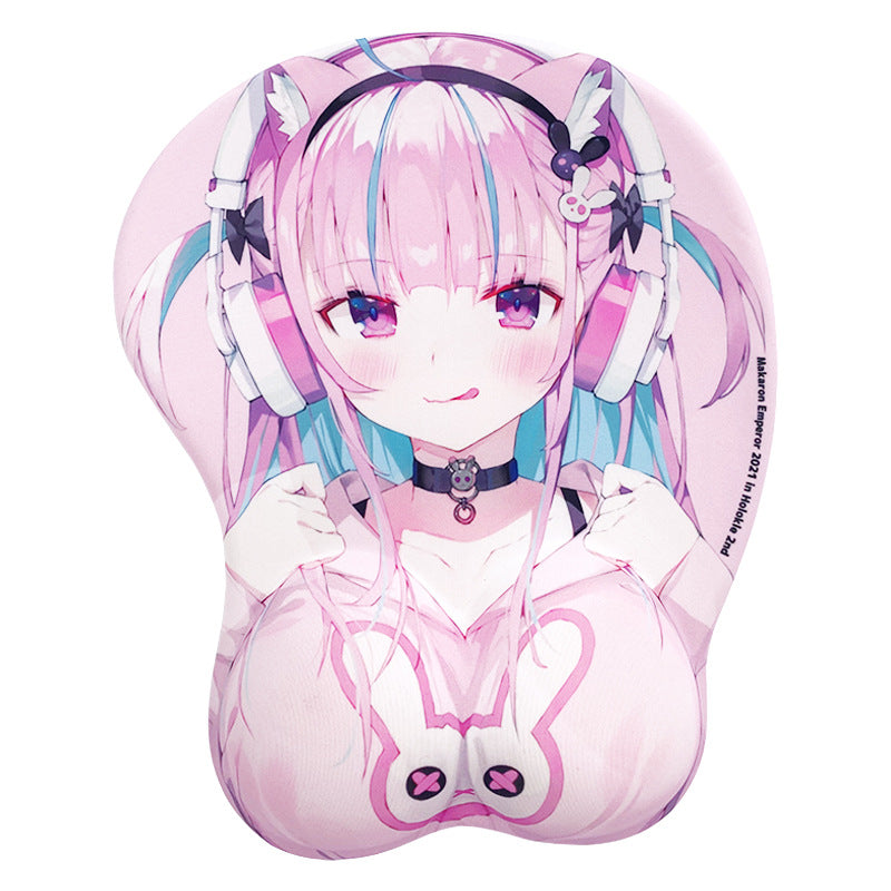 3D Stereoscopic cartoo Wrist Rest Mousepad - Cheer Type - Keyboards & Mouse