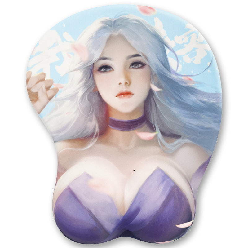 3D Stereoscopic cartoo Wrist Rest Mousepad - Cheer Type - Keyboards & Mouse