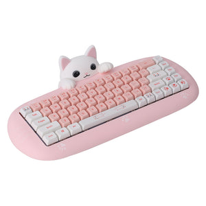 Cute Cat Mechanical Keyboard - Cheer Type - Keyboards & Mouse